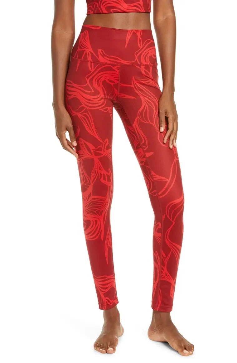 NEW Zella High Waist Studio Lite Ankle Leggings - Red Sun Ribbon