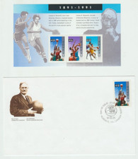Canada Stamps James A Naismith Basketball 1991 FDC and Souvenir Sheet