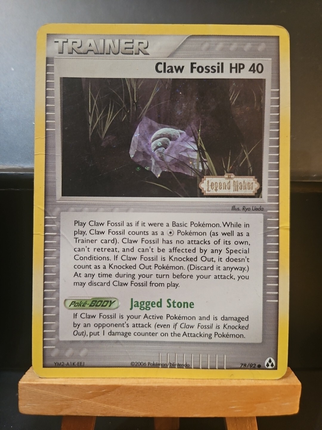 Pokemon TCG Legend Maker 78/92 - CLAW FOSSIL HP 40, Reverse Holo Common