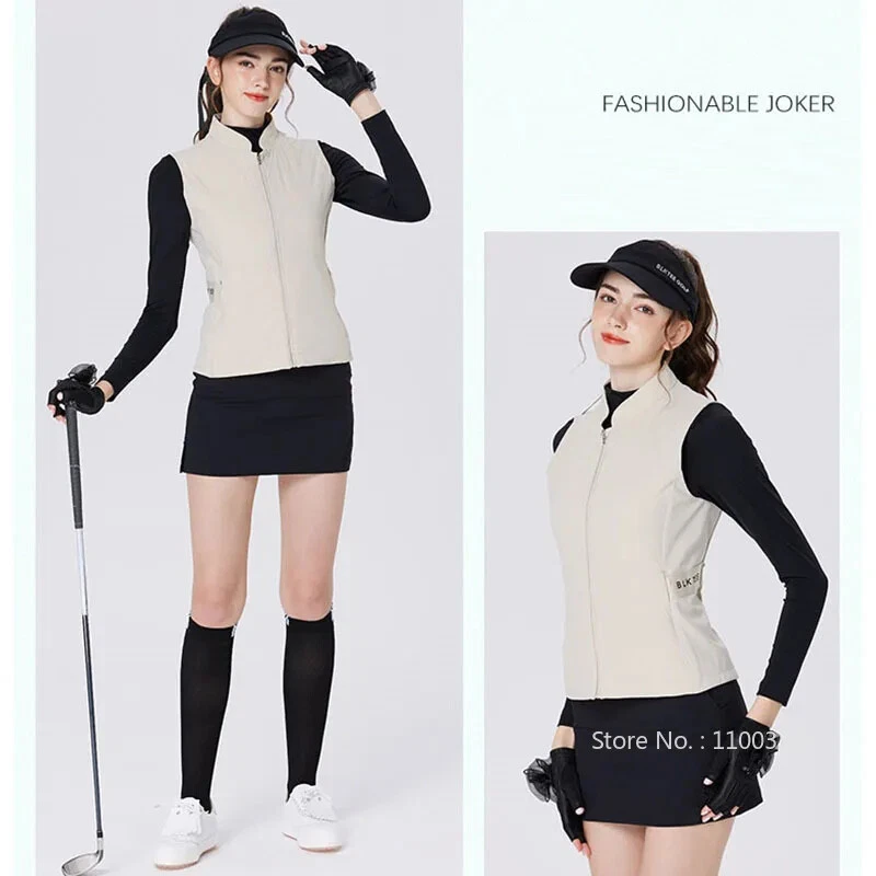 Chaleco a prueba de viento de otoño para mujer - Chaleco ultraligero ajustado cálido sin mangas Foto 4 de 4