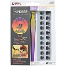Kiss imPRESS Press On Falsies Spiky Lash Kit Pre Glued Eyelashes with Applicator