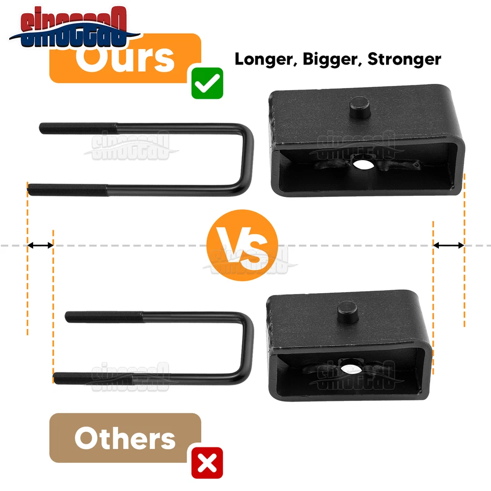 2"Rear Block Leveling Lift Kit For Chevy Suburban 99-17 GMC Yukon - Image 2 of 4