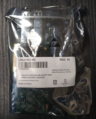 Emulex LPe31002-M6 16Gb 2-Port PCIe Fibre Channel Adapter NEW