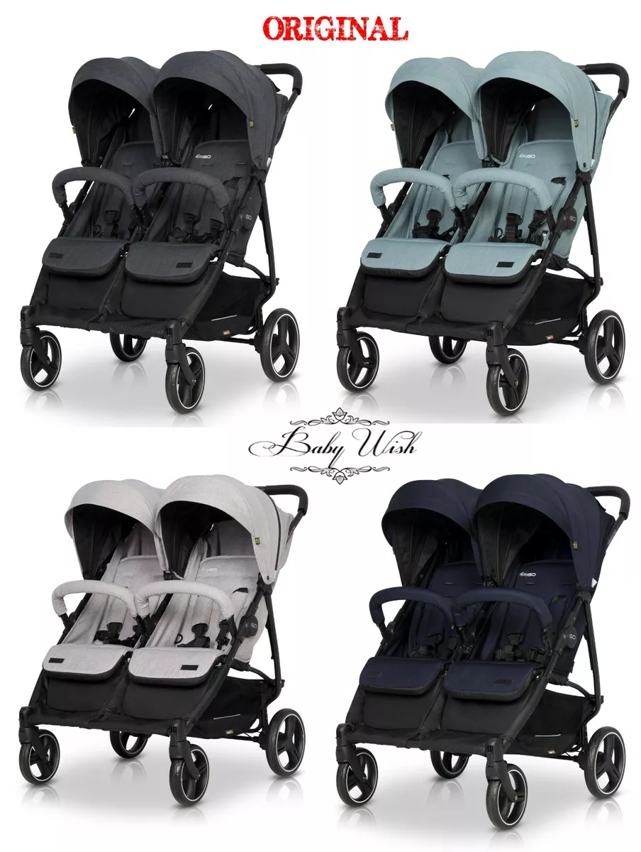 EasyGO Domino Bébé Double Pousette Poussette pour Deux Enfants + Doux  Nacelle