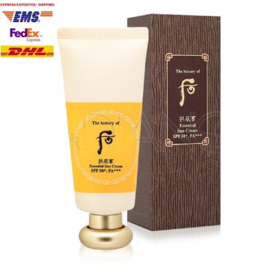 The WHOO Moisture Sun Cream SPF50+ PA+++ 60ml UV Protection Hydrate EXPRESS SHIP