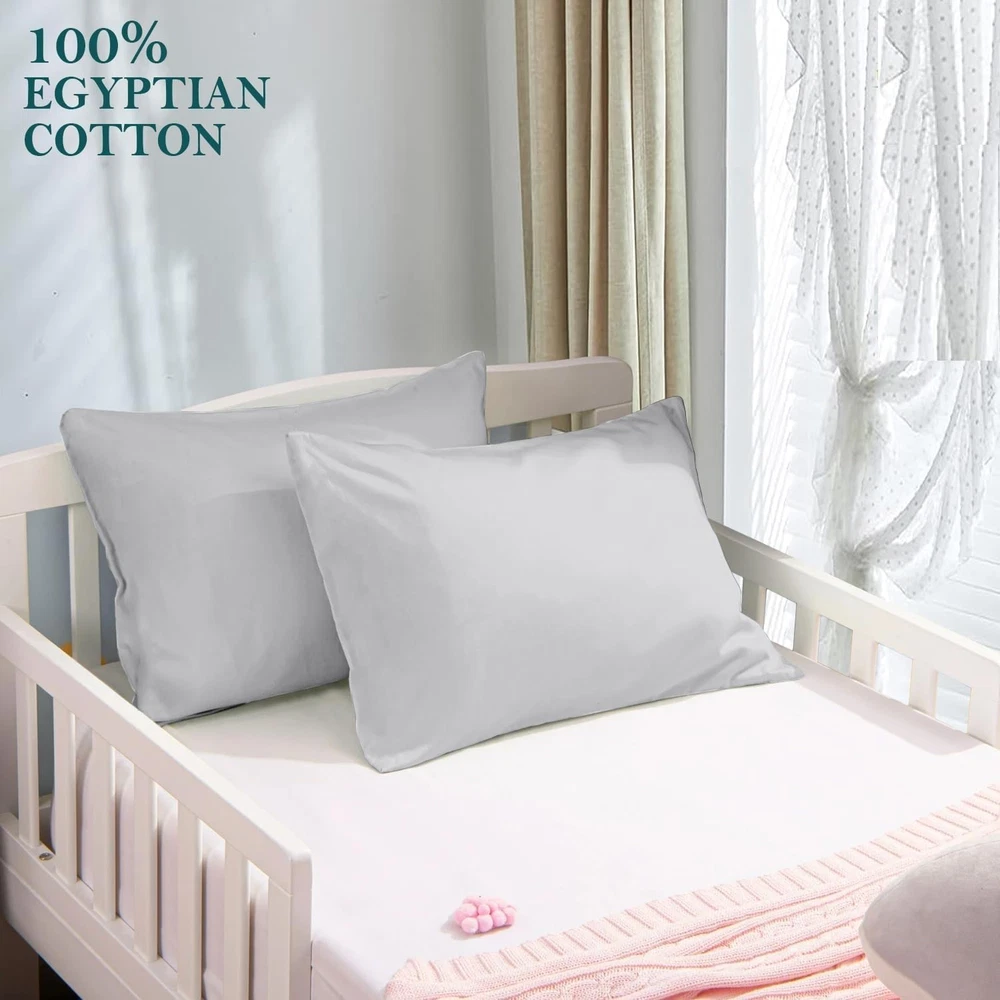 Travel Pillow Case 12X16 Size Set of 2 Piece Toddler Pillowcase 600 Thread Count