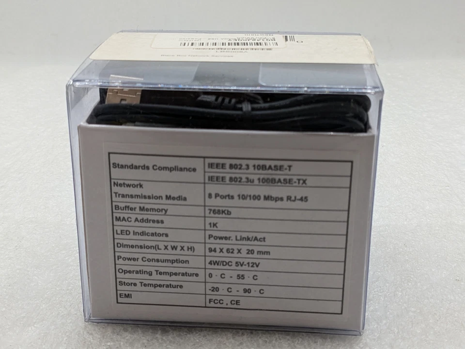 NEW Black Box USB-Powered 10/100 8-Port Switch LBS008A Free S/H - Image 3 of 4