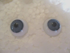 16 mm Blue Round Handblown Glass Eyes 9.5 mm Iris Doll Crafts N50