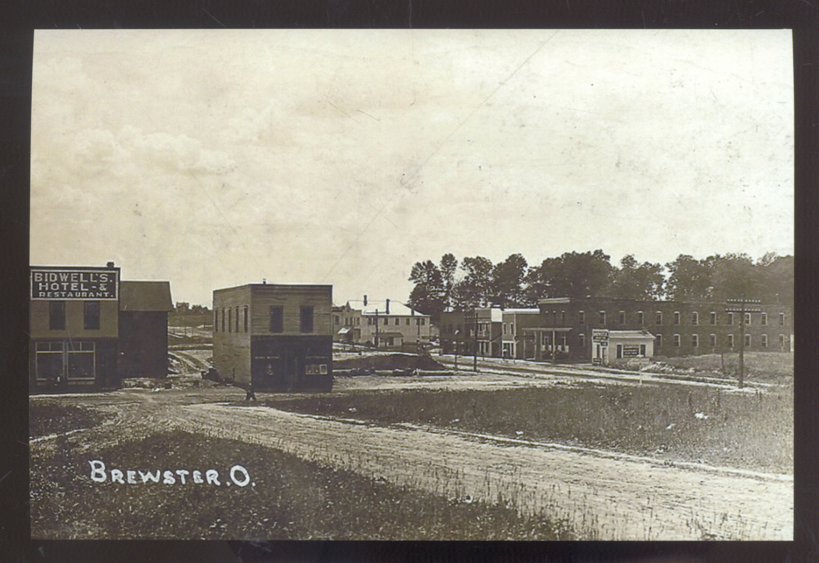 REAL PHOTO BREWSTER OHIO DOWNTOWN STREET SCENE POSTCARD COPY eBay