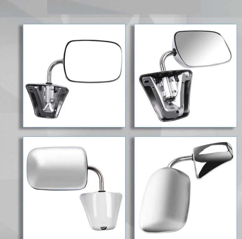 Пара хромированных боковых дверных зеркал для пикапа Chevy Blazer GMC Jimmy 1973-1990 1991 - Изображение 3 из 4
