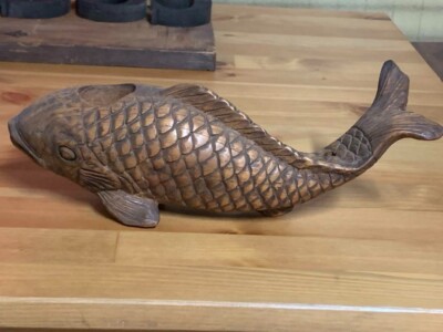 antique japanese fish hook Antique Japanese Pot-hook Jizaikagi Dining device Wooden fish Karp F/S from  JP