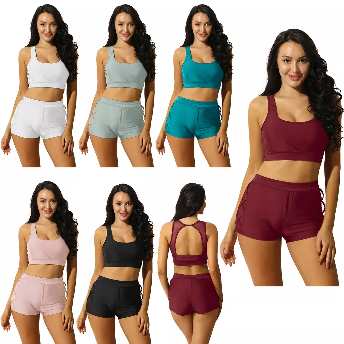 Sporty two cheap piece bathing suits