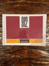 Porsche 912 owners manual (English). New reprint of original.