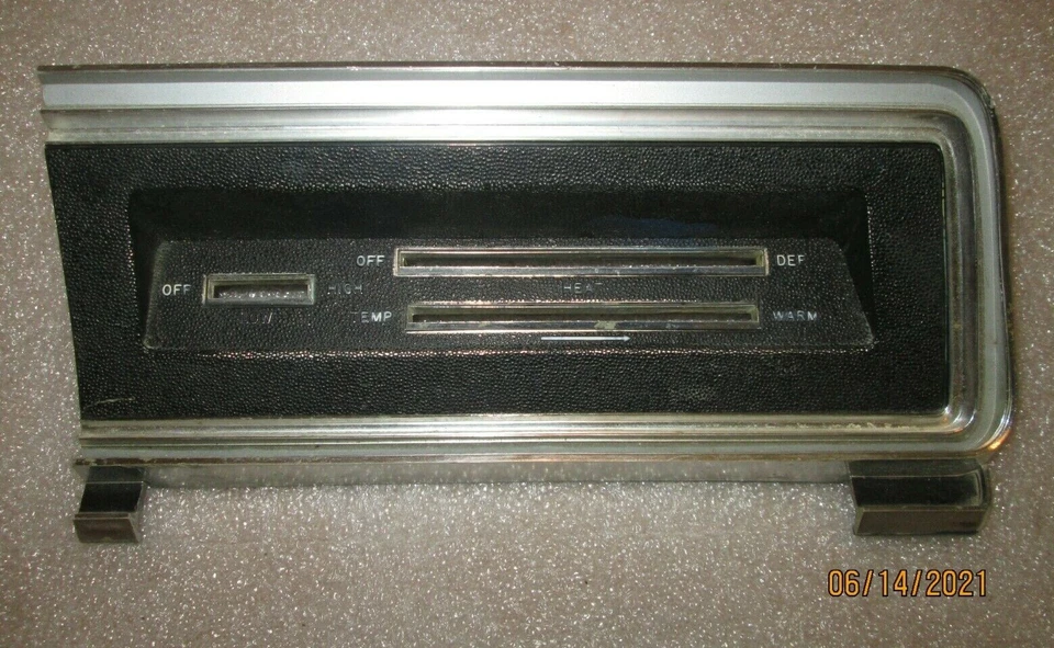 Dodge Dart 1967 control de calefacción radio borrar tablero bisel placa de ajuste original OEM Foto 2 de 4