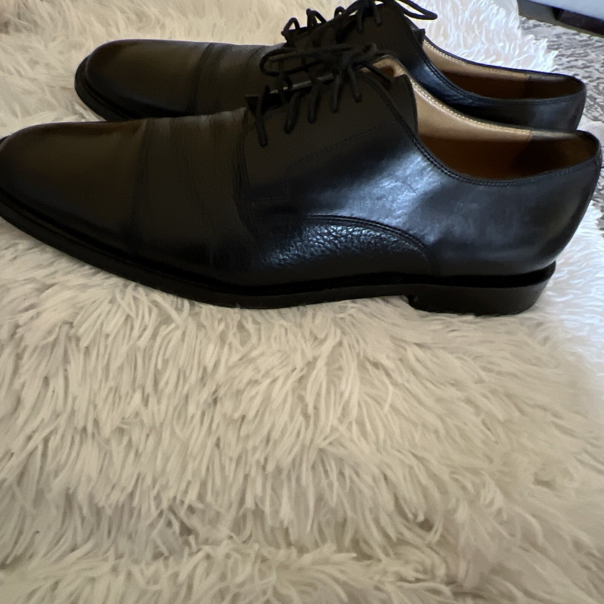 Johnston & Murphy Corbett Black Cap Toe Oxfords Shoes Mens 12 M 15-0671 Johnston & Murphy Corbett Black Cap Toe Oxfords Shoes Men main image 3