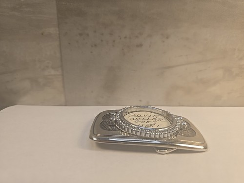 Belt Buckle for Silver Dollar or 39 MM Stone - Silver Colored - 第 2/8 張圖片