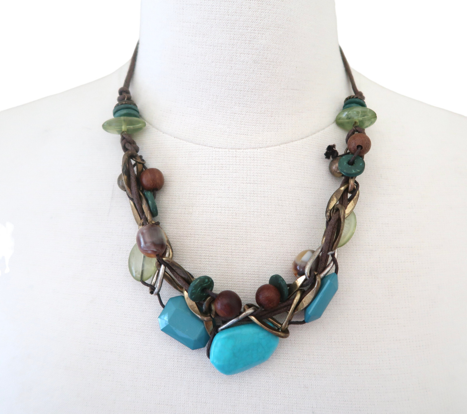RUBY RD Multi bead Boho necklace - image 1