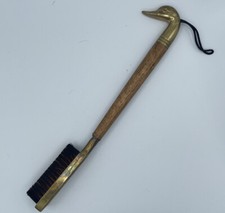 Vintage Brass Duck Head Brush Andre Sadek Lint Shoe With Leather Hanging Strap