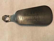 Phillips Patented Spikes Vintage Advertising Shoe Horn, Stoughton, Mass.
