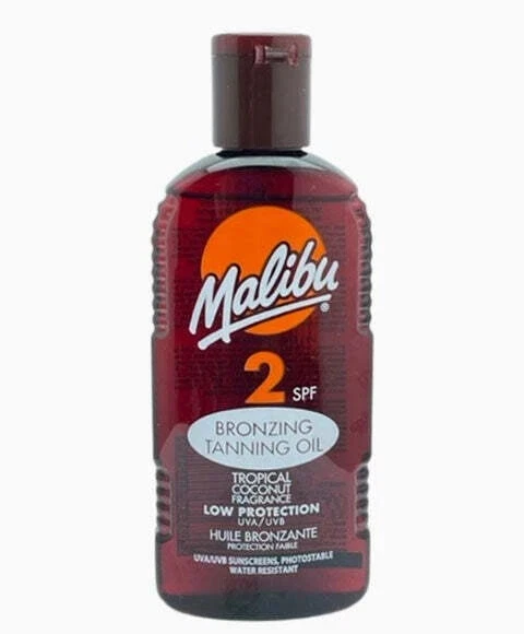 Malibu Bronzing Tanning Oil Tropical Coconut Fragrance SPF2 200ML