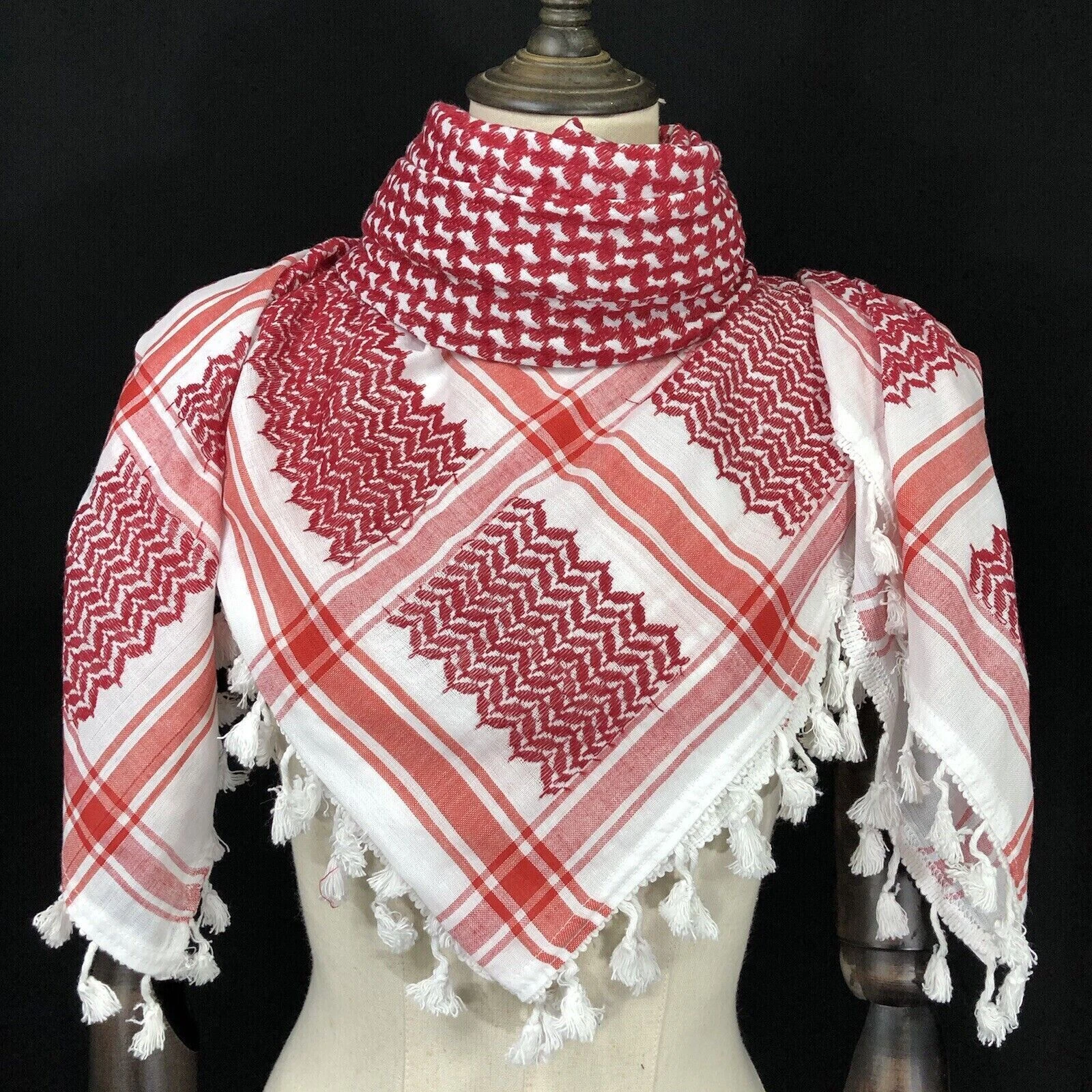 Shemagh Keffiyeh Red Arab Scarf All Original Made In Palestine Kufiya Cotton New
