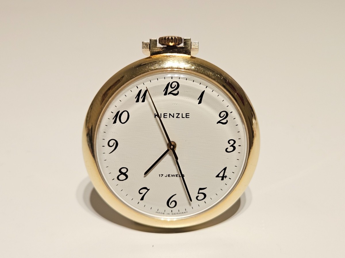 VINTAGE RARE LUXURY GOLD PLATED GERMANY MEN'S MECHANICAL POCKET