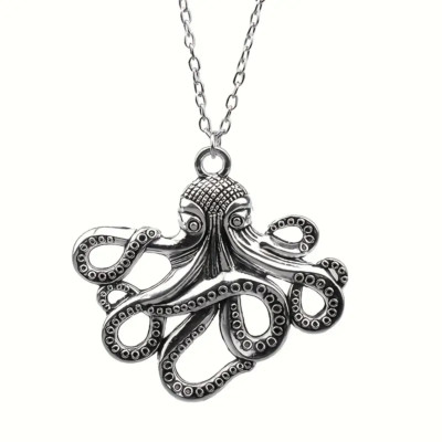 Kraken Octopus Pendant Necklace krakjen Sea Monster Jewelry