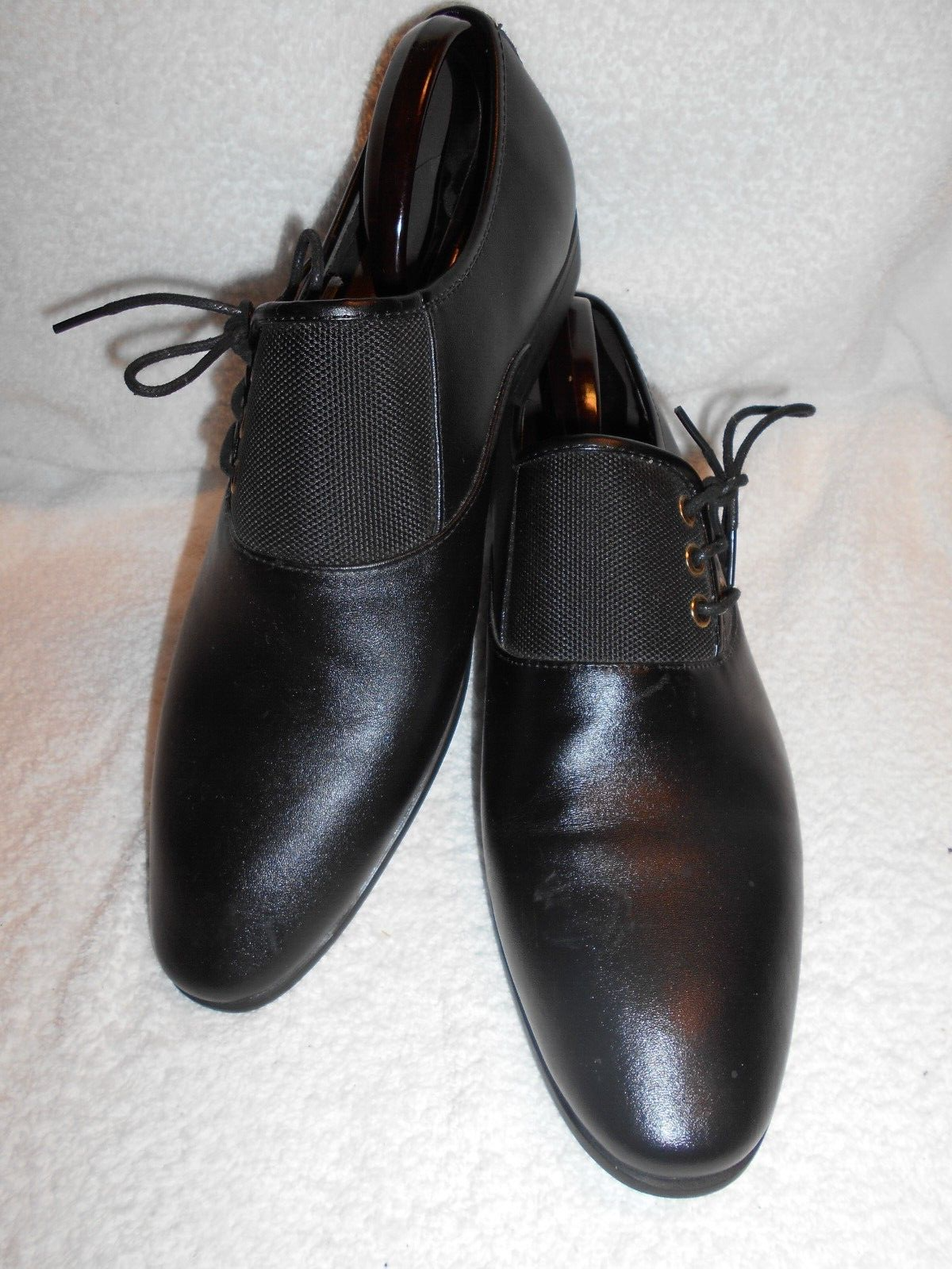 SAOLA Oxford uomo Chengfa quasi come nuove in pelle nera punta liscia stringate laterali 9 5