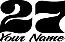 MX Racing Number Plate Decal Motocross Sticker ATV BMX Old School set of 3