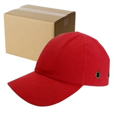 20 Red Baseball Bump Caps - Lightweight Safety hard hat head protection Caps