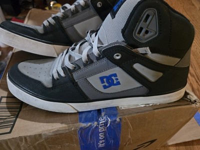 DC SHOES PURE HIGH-TOP WC (MENS) BLACK/GREY/BLUE Size 14
