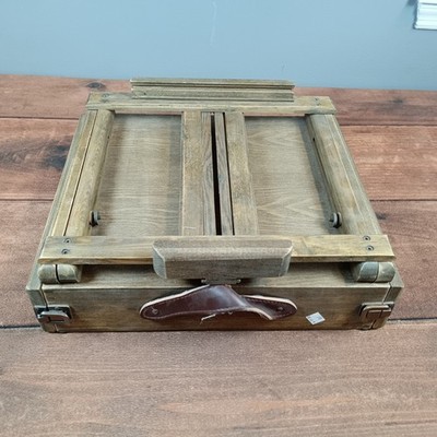 Creative Essentials Plein Air Artist Cabinet Wood Easel Box Brown Excellent Set