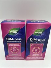 NEW Nature's Way DIM-Plus Estrogen Metabolism 60 Ct. Ea. Lot Of 2 Exp. 5/31/2026