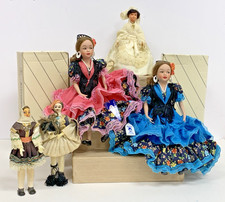 Vintage Traditional Folk Art Doll Lot Le Minor Gwen France Greece Marin Spain