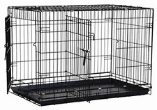 PRECISION PET PRODUCTS TWO DOOR GREAT CRATE WIRE DOG CRATE - MULTI/BLACK