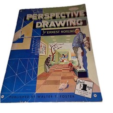 Perspective Drawing by Ernest Norling - VTG 29 Art Book Sketch - Oversized - VG