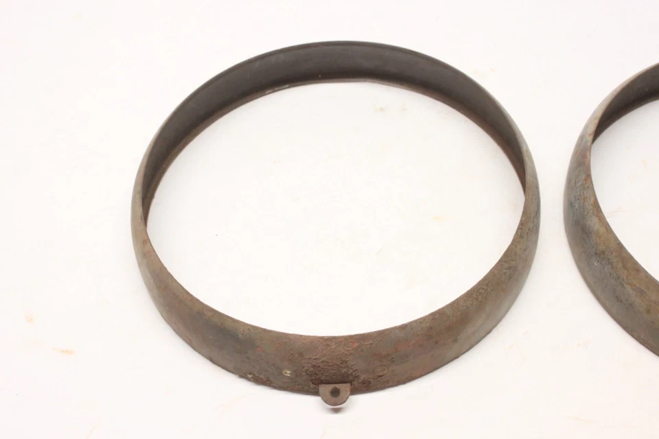 Vintage 1930's Car or Truck Headlight Bucket Ring Bezel Door Factory PAIR - Image 2 of 4