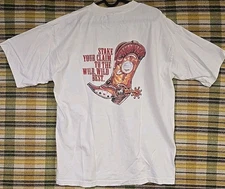 Vtg 90's Boomtown Players Club Las Vegas Shirt, Size XL, White Single Stitch