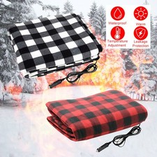 12V Car Electric Heating Blanket Single Heated Soft Cozy Warm Blanket Portable