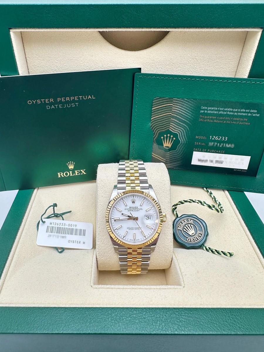 まるまるまるまる FULL STICKERS Rolex Datejust 36 126233 18K Fluted White Dial