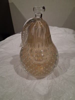 Alfredo Barbini Murano Glass Pear 