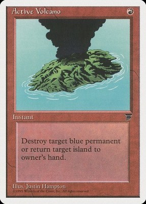 Active Volcano 43 CHR Red Instant Justin Hampton 1995 Destroy Blue Island MTG