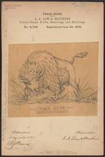 . . Low Brothers Buffalo logo brand Cotton-Jeans, Drills, Sheetings Shirtings