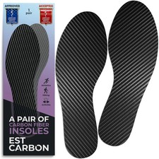 - Carbon Fiber Insoles - 2 Pieces, Men 10-10.5, Women 11-11.5 - Performance C...