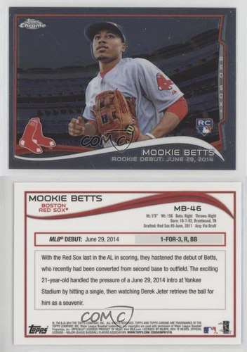 2014 Topps Chrome Update Mega Box Mookie Betts #MB-46 Rookie RC
