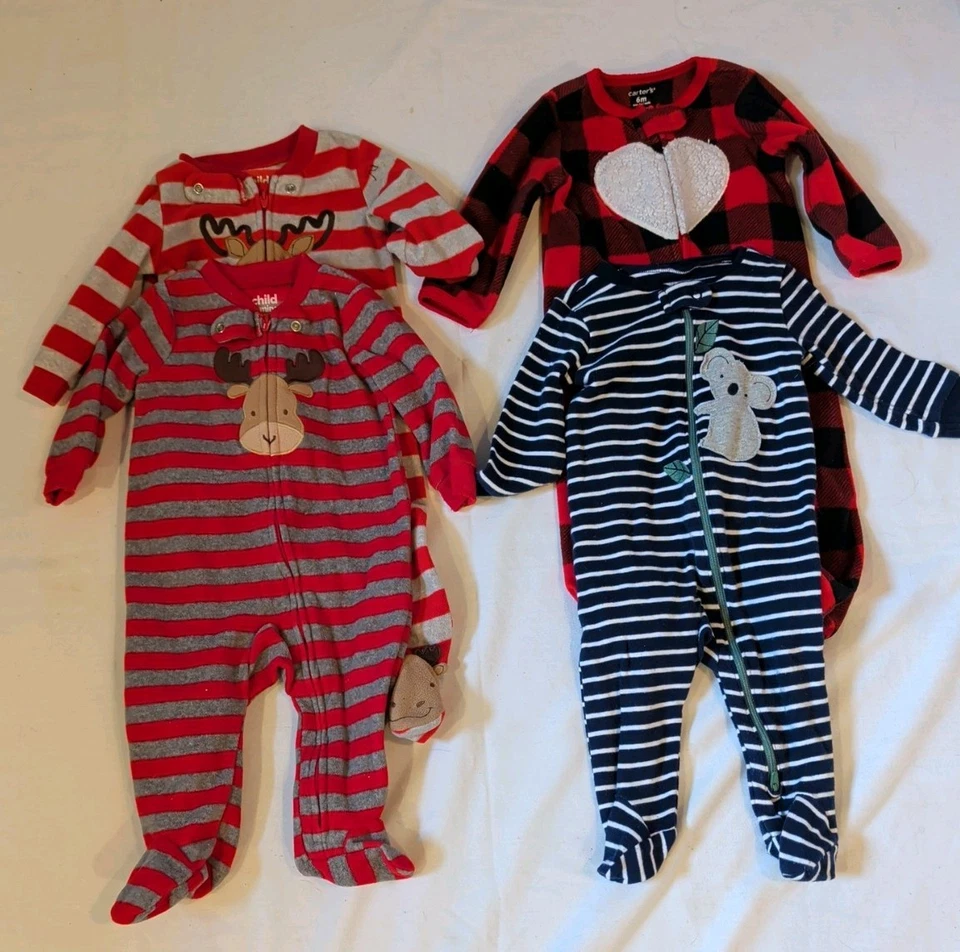 Lote Ropa Pijama Bebé Niño 3-6 Meses 6 Meses Carter's Cremallera Pies Dormir Foto 2 de 4