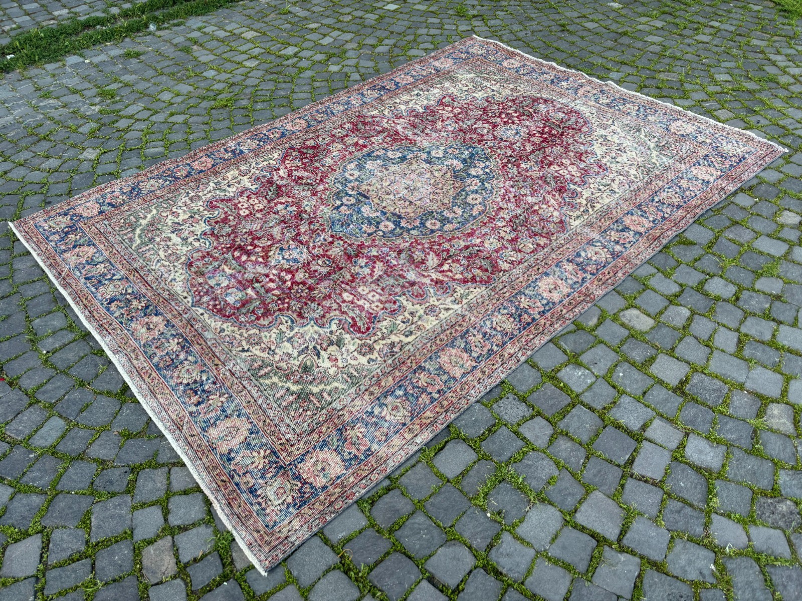 Home decor, Vintage rug, Large rug, Turkish rug, Oushak rug 6,5 x 9,5 ft