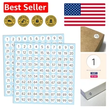 Versatile 0.4 Inch Round Number Labels - 2500-Pack of Self-Adhesive Stickers