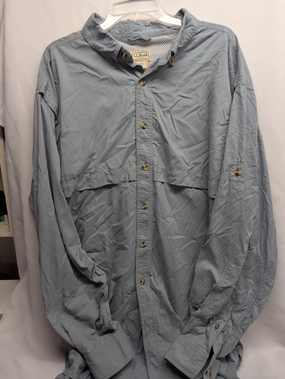 L.L. Bean Shirt Mens XXL tall Long Sleeve Fishing Hiking Vented back