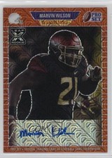 2021 Leaf Pro Set Metal 1989 Orange Mojo 3/5 Marvin Wilson #PA-MW1 Auto nd3